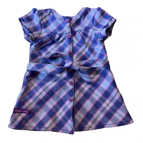AMERICAN GIRL DOLL PRETTY & PLAID DRESS OUTFIT, HAT & TIGHTS Pleasant Co. - Picture 2 of 11